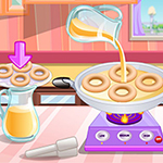 Donuts cooking