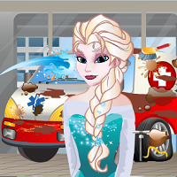 Play Elsa - Ambulance Washing
