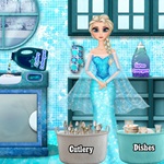 Elsa Washing Dishes