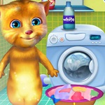 Ginger Washing Clothes