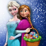 Elsa and Anna Eggs Painting