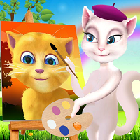 Play Talking Angela painting Ginger 