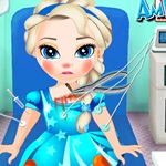 Little Elsa in the Ambulance