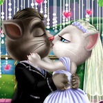 Tom and Angela Wedding Kiss