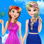 Elsa And Anna Spring Dress Up