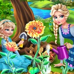 Elsa Mommy Gardening