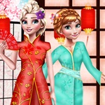 Elsa and Anna Japan Fashion