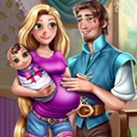 Rapunzel and Flynn Happy Family