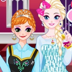 Elsa and Anna Makeup Party