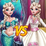 Elsa Mermaid Vs Princess